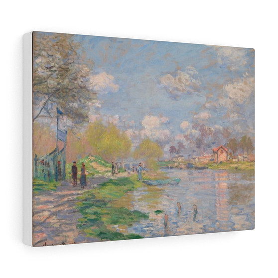 Claude Monet,  Spring by the Seine  -  Stretched Canvas,Claude Monet,  Spring by the Seine  -  Stretched Canvas,Claude Monet,  Spring by the Seine  ,  Stretched Canvas