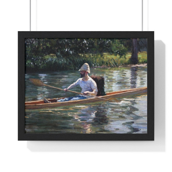   -  Premium Framed Horizontal Poster,Gustave caillebotte, in barca a terres,  ,  Premium Framed Horizontal Poster,Gustave caillebotte, in barca a terres,  -  Premium Framed Horizontal Poster,Gustave caillebotte, in barca a terres