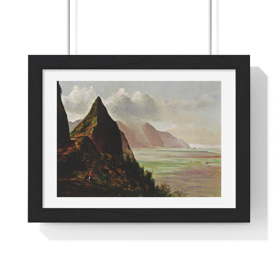  Premium Horizontal Framed Poster,'View of the Pali', oil on canvas painting by Jules Tavernier, c. 1886 - Premium Horizontal Framed Poster,'View of the Pali', oil on canvas painting by Jules Tavernier, c. 1886 - Premium Horizontal Framed Poster,'View of the Pali', oil on canvas painting by Jules Tavernier, c. 1886 