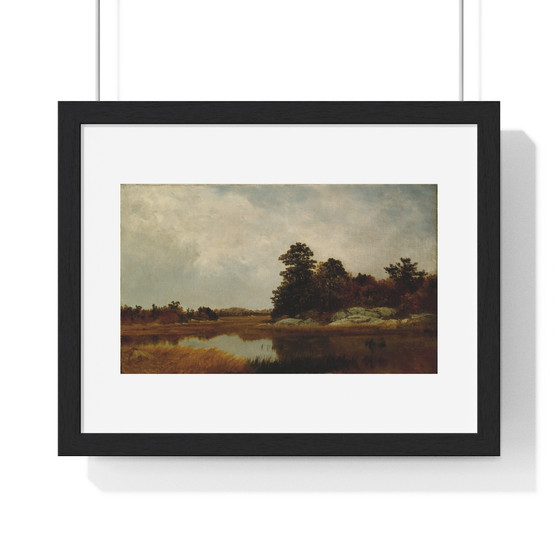 October in the Marshes, 1872, John Frederick Kensett, American - Premium Horizontal Framed Poster,October in the Marshes, 1872, John Frederick Kensett, American - Premium Horizontal Framed Poster,October in the Marshes, 1872, John Frederick Kensett, American , Premium Horizontal Framed Poster