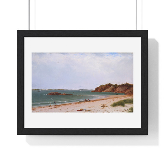 View of the Beach at Beverly Massachusetts ,John Frederick Kensett , Premium Framed Horizontal Poster,View of the Beach at Beverly Massachusetts ,John Frederick Kensett - Premium Framed Horizontal Poster,View of the Beach at Beverly Massachusetts ,John Frederick Kensett - Premium Framed Horizontal Poster