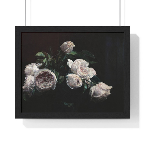 Henri fantin latour, rose rosa in un bicchiere  ,  Premium Framed Horizontal Poster,Henri fantin latour, rose rosa in un bicchiere  -  Premium Framed Horizontal Poster,Henri fantin latour, rose rosa in un bicchiere  -  Premium Framed Horizontal Poster