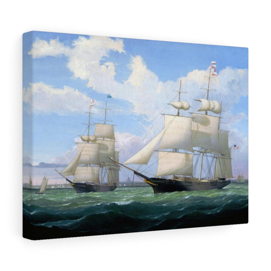  The Ships Winged Arrow and Southern Cross in Boston Harbor  -  Stretched Canvas,Fitz Henry Lane, The Ships Winged Arrow and Southern Cross in Boston Harbor  ,  Stretched Canvas,Fitz Henry Lane, The Ships Winged Arrow and Southern Cross in Boston Harbor  -  Stretched Canvas,Fitz Henry Lane