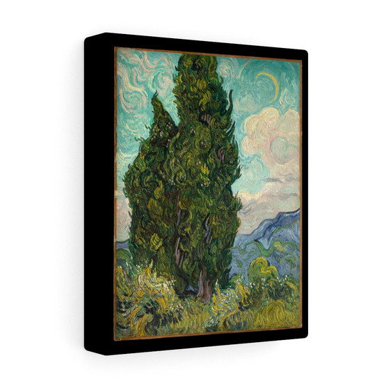 Cypresses, 1889, Vincent van Gogh, Dutch , Stretched Canvas,Cypresses, 1889, Vincent van Gogh, Dutch - Stretched Canvas,Cypresses, 1889, Vincent van Gogh, Dutch - Stretched Canvas