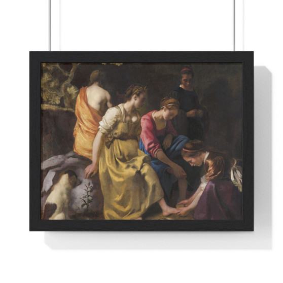 Johannes Vermeer’s Diana and her Nymphs,  famous painting  ,  Premium Framed Horizontal Poster,Johannes Vermeer’s Diana and her Nymphs,  famous painting  -  Premium Framed Horizontal Poster,Johannes Vermeer’s Diana and her Nymphs,  famous painting  -  Premium Framed Horizontal Poster