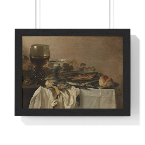 Still Life with a Fish, Pieter Claesz  -  Premium Framed Horizontal Poster