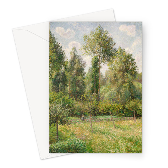 Poplars, Éragny, 1895, Camille Pissarro, French -  Greeting Card - (FREE SHIPPING)