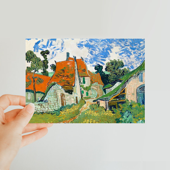 Vincent van Gogh's Street in Auvers-sur-Oise (1890) -  Classic Postcard - (FREE SHIPPING)