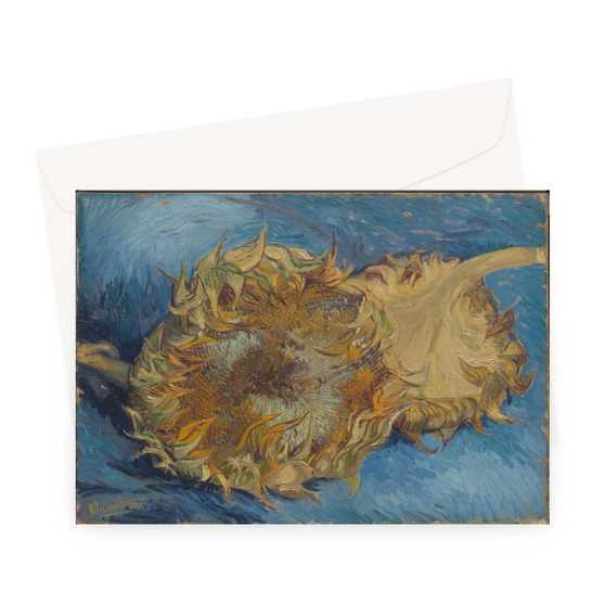 Sunflowers 1887 Vincent van Gogh Dutch -  Greeting Card - (FREE SHIPPING)