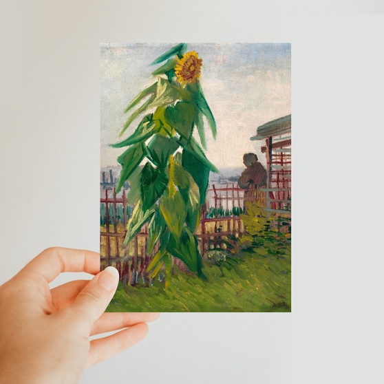 Vincent van Gogh's Allotment with Sunflower (1887)  -  Classic Postcard - (FREE SHIPPING)