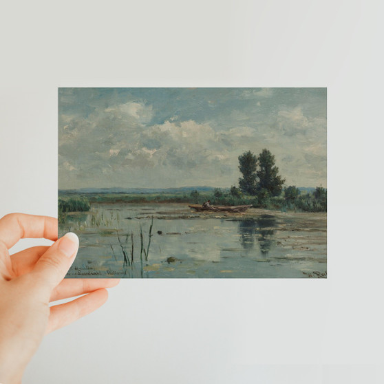 Lake near Loosdrecht, Willem Roelofs (I), 1887 -  Classic Postcard - (FREE SHIPPING)