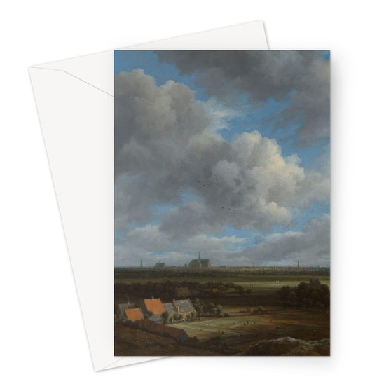 View of Haarlem from the northwest, with the bleachers in the foreground, Jacob Isaacksz van Ruisdael, c. 1650 - c. 1682 -  Greeting Card - (FREE SHIPPING)