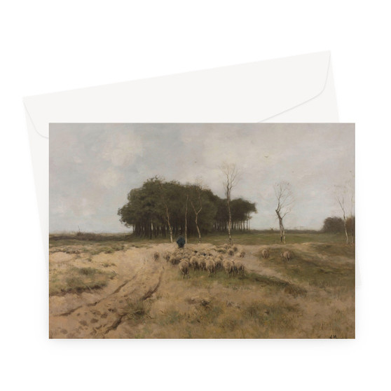 Heath near Laren, Anton Mauve, 1887 -  Greeting Card - (FREE SHIPPING)