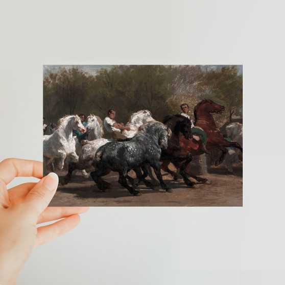 Rosa_Bonheur_-_Le_marché_aux_chevaux_(The_Horse_Fair)_-_1927-16 -  Classic Postcard - (FREE SHIPPING)