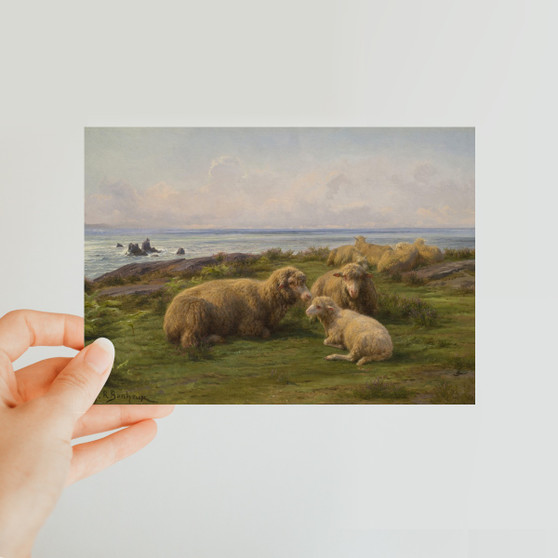 Rosa Bonheur's Sheep by the Sea (1865) -  Classic Postcard - (FREE SHIPPING)