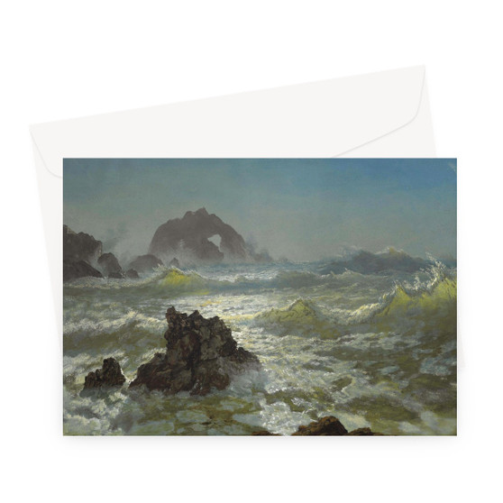 Albert Bierstadt's Seal Rock, California -  Greeting Card - (FREE SHIPPING)