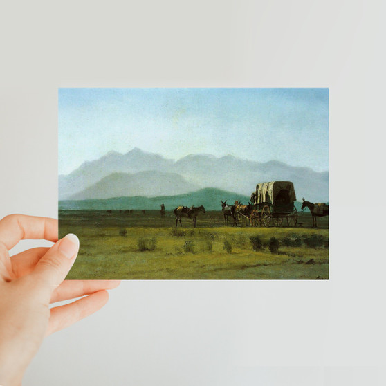Albert Bierstadt - Surveyor's Wagon in the Rockies -  Classic Postcard - (FREE SHIPPING)