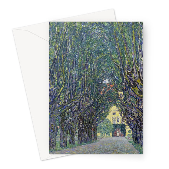 Gustav Klimt's Allee at Schloss Kammer (1910)  -  Greeting Card - (FREE SHIPPING)