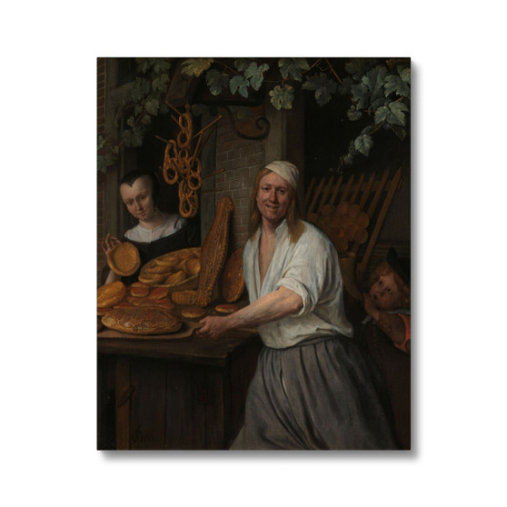 The Baker Arent Oostwaard and his Wife, Catharina Keizerswaard, Jan Havicksz. Steen, 1658 -  Stretched Canvas