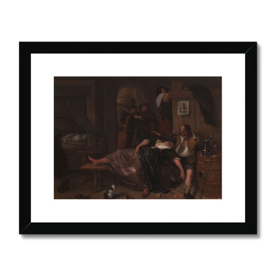 The Drunken Couple, Jan Havicksz. Steen, c. 1655 - c. 1665 -  Framed & Mounted Print