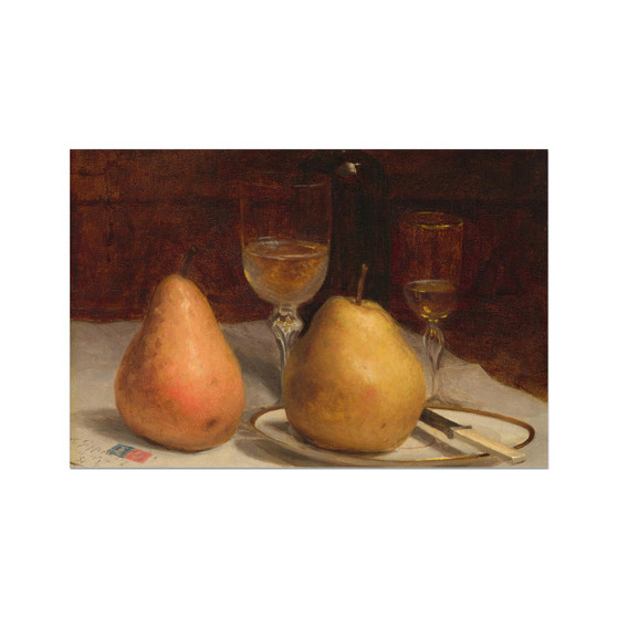 Sanford Robinson Gifford's Two Pears on a Tabletop -  Hahnemühle Photo Rag Print