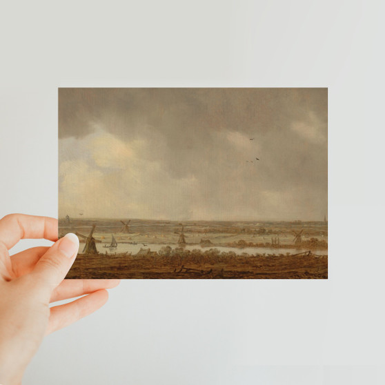 Polder Landscape, Jan van Goyen, 1644 -  Classic Postcard - (FREE SHIPPING)