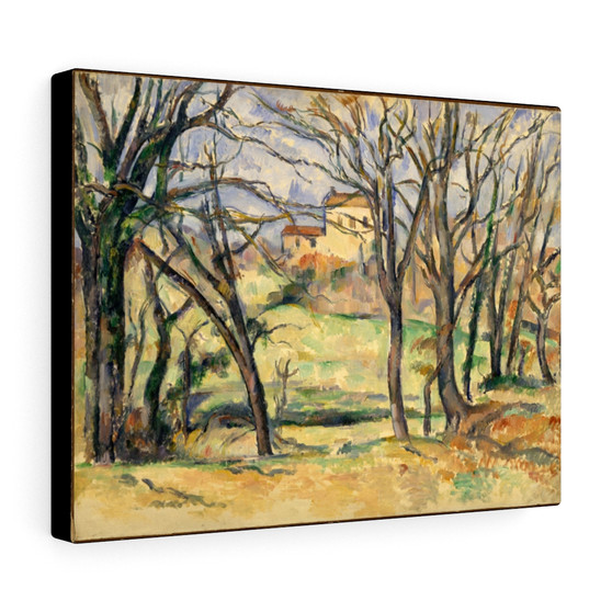  Stretched Canvas,Trees and Houses Near the Jas de Bouffan, 1885-86, Paul Cezanne, French- Stretched Canvas,Trees and Houses Near the Jas de Bouffan, 1885-86, Paul Cezanne, French- Stretched Canvas,Trees and Houses Near the Jas de Bouffan, 1885,86, Paul Cezanne, French