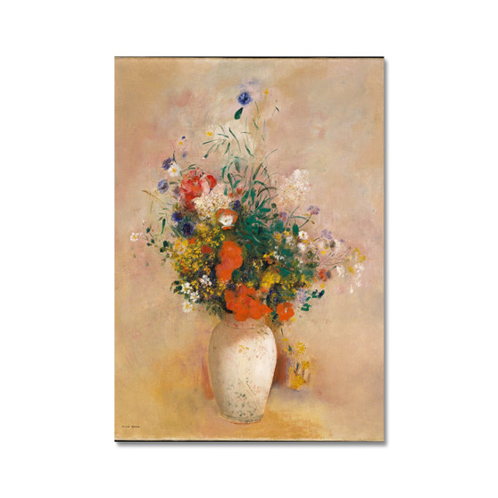 Vase of Flowers (Pink Background) ca. 1906 Odilon Redon French Fine Art Print