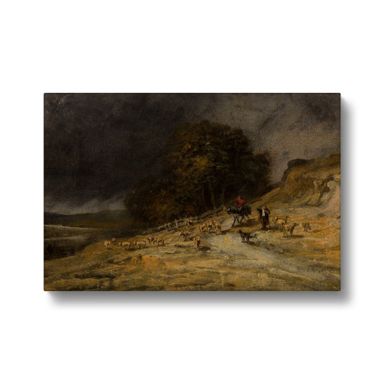 Georges Michel's Troupeau sous l'orage - musée des Beaux Canvas