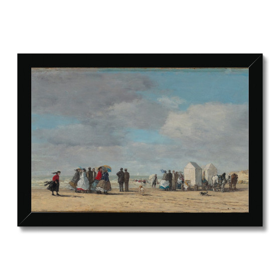 Eugène Boudin, The Beach at Trouville Framed Print