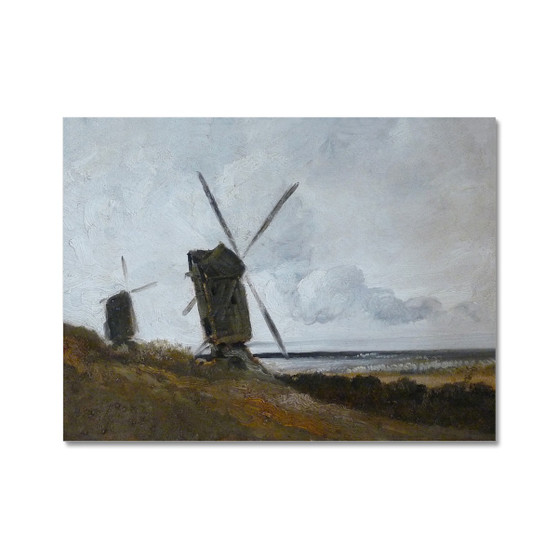 Georges Michel's Paysage avec moulins à vent Fine Art Print