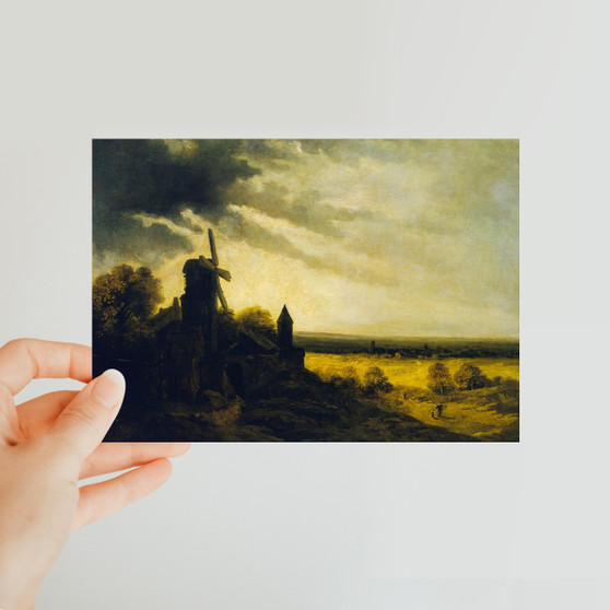 Georges Michel's The Mill of Montmartre, ca 1820 Classic Postcard - (FREE SHIPPING)