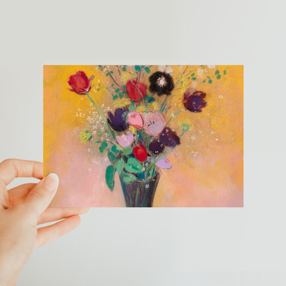 Vase of Flowers (1916) by Odilon Redon Classic Postcard - (FREE SHIPPING)