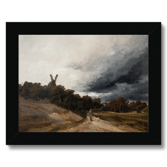 Georges Michel's Paysage au chasseur - Framed Print