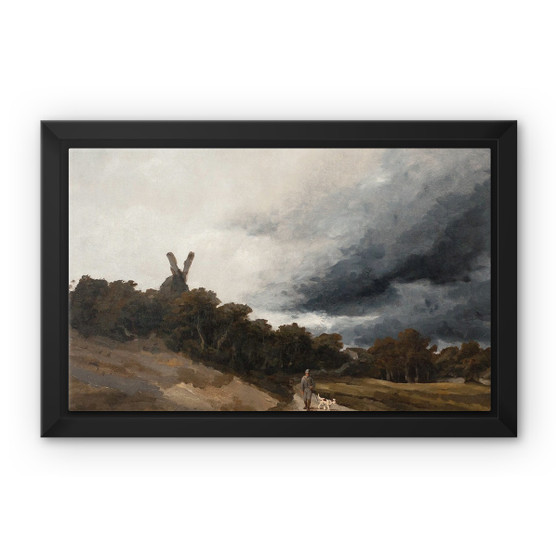 Georges Michel's Paysage au chasseur  - Framed Canvas