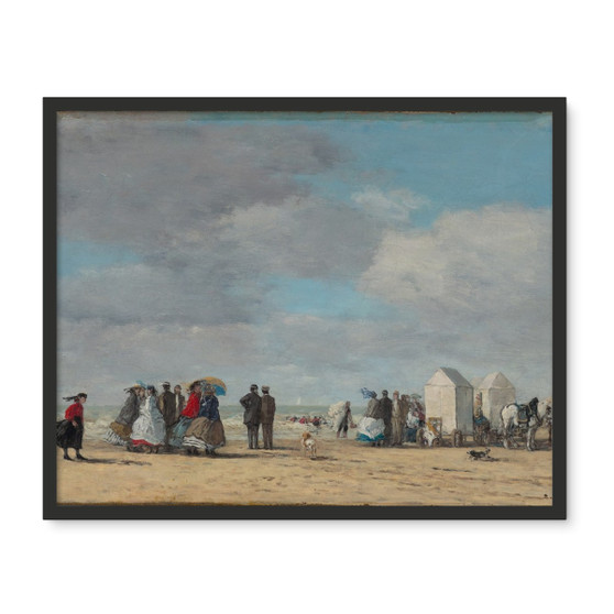 Eugène Boudin, The Beach at Trouville Framed Photo Tile