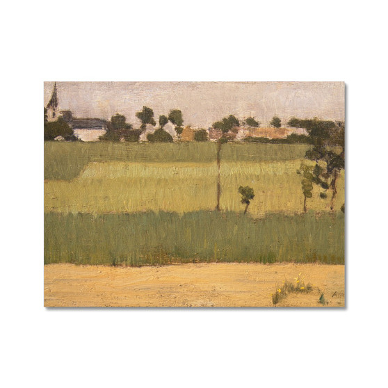 The Outskirts of a Village ca. 1880 Edmond-François Aman-Jean, French - Hahnemühle German Etching Print