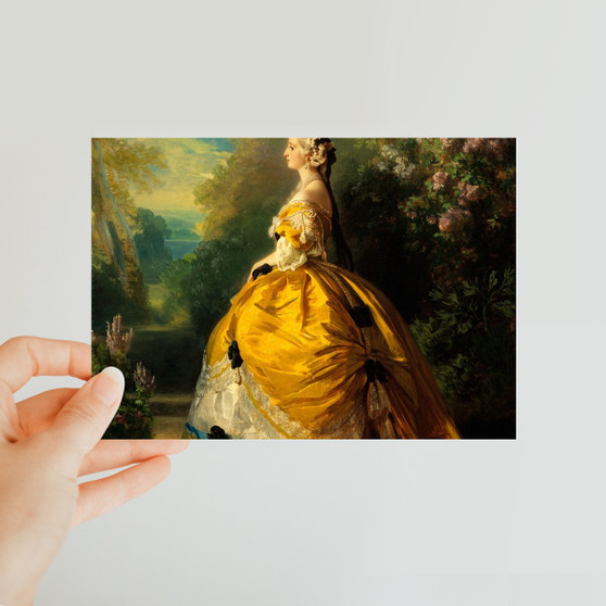 The Empress Eugénie (Eugénie de Montijo, 1826–1920, Condesa de Teba) 1854 Franz Xaver Winterhalter German Classic Postcard - (FREE SHIPPING)