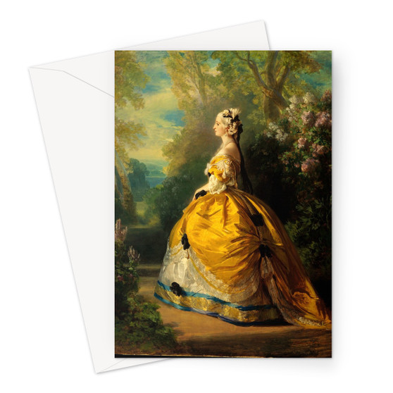 The Empress Eugénie (Eugénie de Montijo, 1826–1920, Condesa de Teba) 1854 Franz Xaver Winterhalter German -  Greeting Card - (FREE SHIPPING)