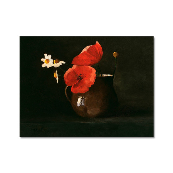 Poppies and Daisies (1867) by Odilon Redon -  Hahnemühle German Etching Print -  (FREE SHIPPING)
