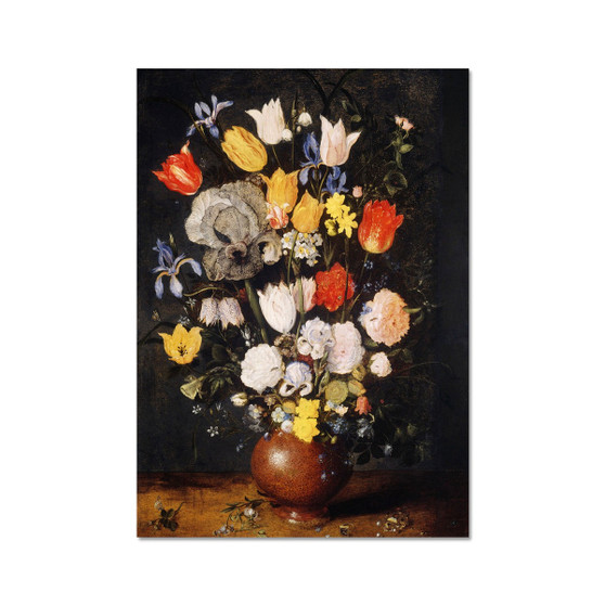 Bouquet of Flowers in an Earthenware Vase (ca. 1610) - Hahnemühle German Etching Print  (FREE SHIPPING)
