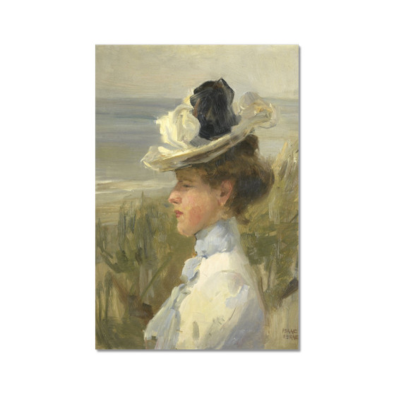 Young Woman, Gazing at the Sea, Isaac Israels, c. 1895 - c. 1900 -  Hahnemühle German Etching Print  (FREE SHIPPING)