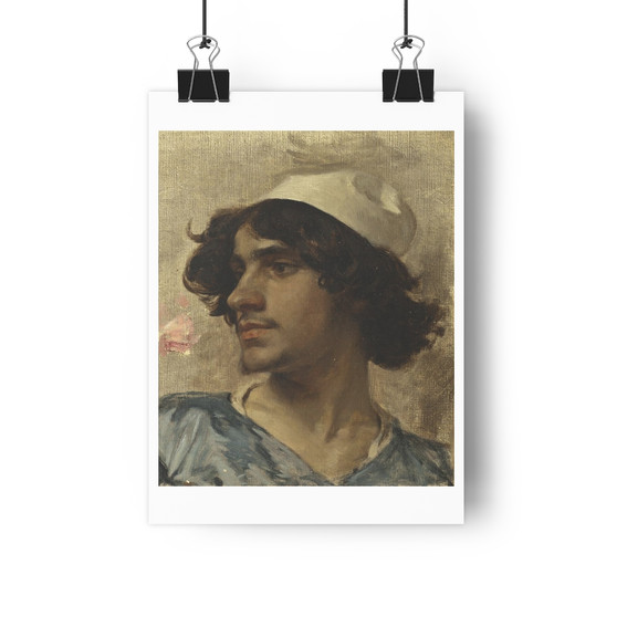 Head of Young man. Study, Charles Bargue  ,  Giclée Art Print ,Head of Young man. Study, Charles Bargue  -  Giclée Art Print ,Head of Young man. Study, Charles Bargue  -  Giclée Art Print 