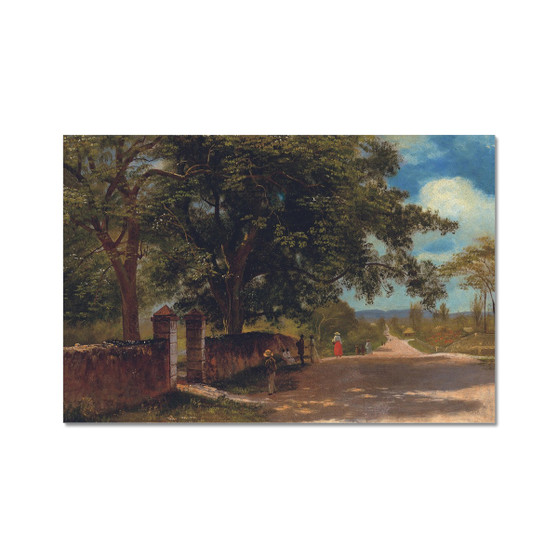 Bierstadt_Albert_Street_in_Nassau-  Hahnemühle German Etching Print - (FREE SHIPPING)