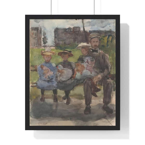  Isaac Israels  -  Premium Framed Vertical Poster,A Man with Three Girls on a Bench in the Oosterpark in Amsterdam, Isaac Israels  ,  Premium Framed Vertical Poster,A Man with Three Girls on a Bench in the Oosterpark in Amsterdam, Isaac Israels  -  Premium Framed Vertical Poster,A Man with Three Girls on a Bench in the Oosterpark in Amsterdam