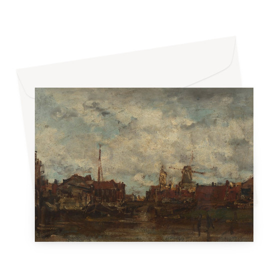 Jacob Maris (1837 - 1899) - Stadsgezicht - hwm0194 - The Mesdag Collection Greeting Card