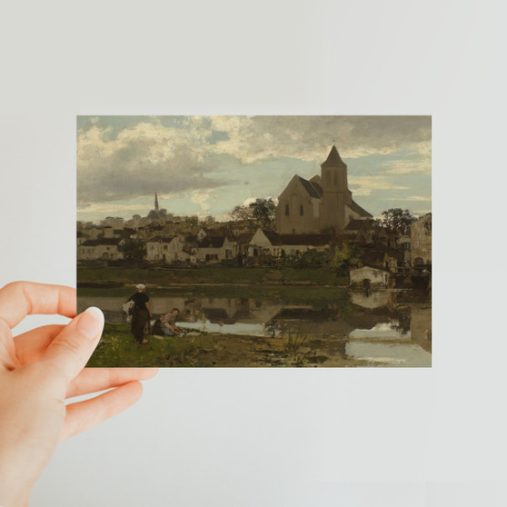 Jacob_Maris_-_View_at_Montigny-sur-Loing_-_Google_Art_Project Classic Postcard