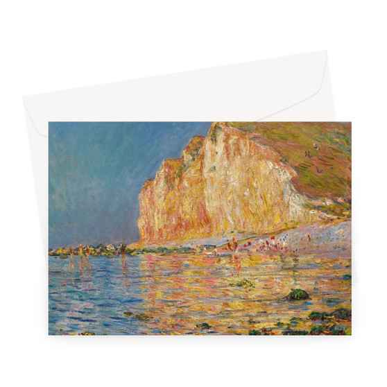 Monet Claude Monet, Low Tide at Les Petites-Dalles Greeting Card