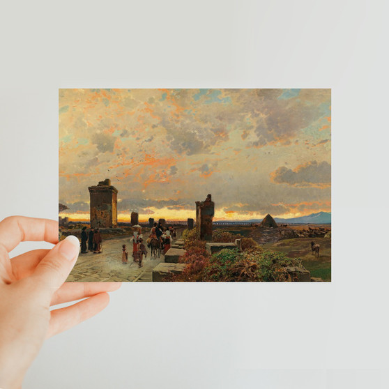 Hermann Corrodi Via Appia Antica Classic Postcard