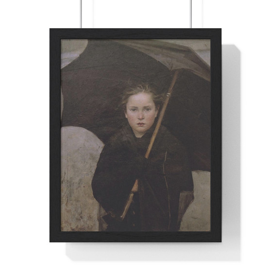 Marie Bashkirtseff Der Regenschirm The,Umbrella  ,  Premium Framed Vertical Poster,Marie Bashkirtseff Der Regenschirm The-Umbrella  -  Premium Framed Vertical Poster